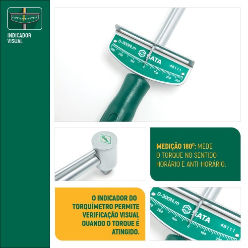 Torquímetro de vareta 0 - 300 Nm encaixe 1/2 Torquímetro de vareta 0 - 300 Nm encaixe 1/2