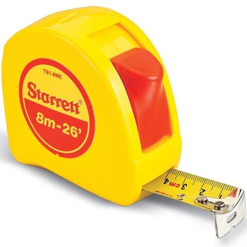 Trena com fita de ao 25 mm x 8 m com trava - TS1-8ME