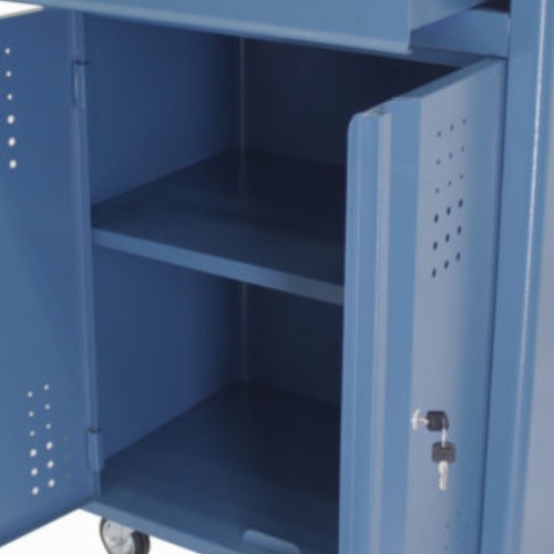 Carrinho para ferramentas fechado com 1 gaveta e 2 portas