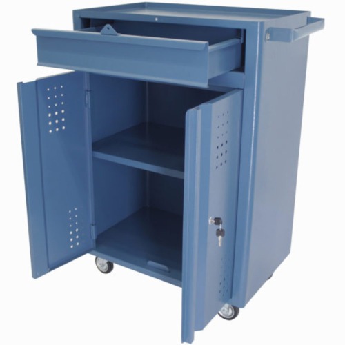 Carrinho para ferramentas fechado com 1 gaveta e 2 portas