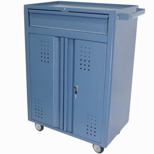 Carrinho para ferramentas fechado com 1 gaveta e 2 portas