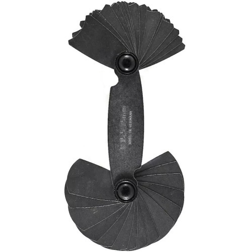 Calibrador de raios 1,00 mm a 7,00 mm com 32 lâminas Calibrador de raios 1,00 mm a 7,00 mm com 32 lâminas