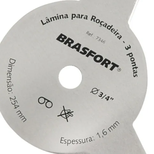 Lâmina para roçadeira 3 pontas 3 x 254 mm - 7347