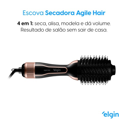 Escova secadora 1200W 4 em 1 Agile hair - ESEC-100  110V/220V Escova secadora 1200W 4 em 1 Agile hair - ESEC-100  110V/220V