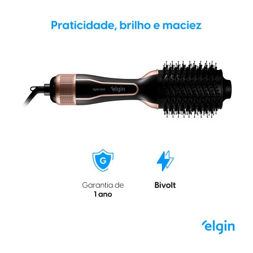 Escova secadora 1200W 4 em 1 Agile hair - ESEC-100  110V/220V Escova secadora 1200W 4 em 1 Agile hair - ESEC-100  110V/220V