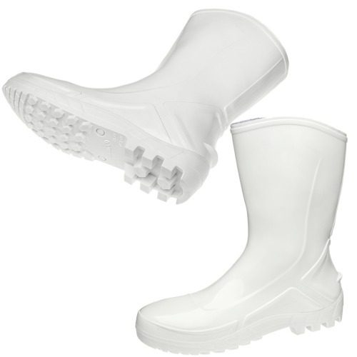 Bota de PVC branca cano mdio com forro - 110VFLEXF BR