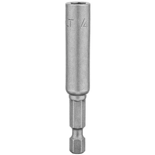 Soquete magnético sextavado 1/4'' x 65 mm encaixe 1/4