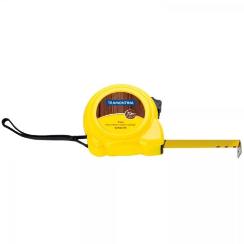 Trena com fita de aço 25 mm x 7,5 m com trava  Trena com fita de aço 25 mm x 7,5 m com trava