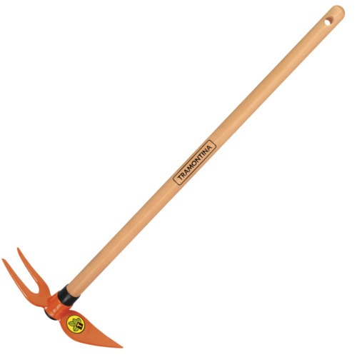 Sacho coração duas pontas com cabo de madeira 60 cm Sacho coração duas pontas com cabo de madeira 60 cm