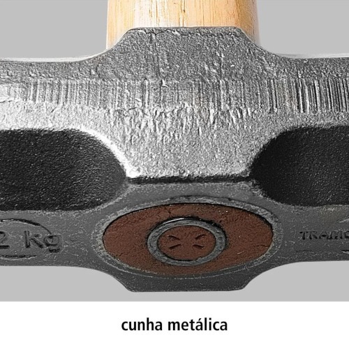 Marreta oitavada 0,5 kg com cabo de madeira Marreta oitavada 0,5 kg com cabo de madeira