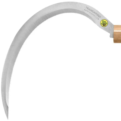 Foicinha com dente e cabo de madeira com 13 cm - 12 dentes por polegada