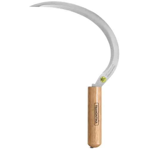 Foicinha com dente e cabo de madeira com 13 cm - 12 dentes por polegada