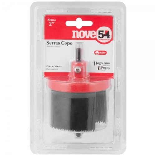 Jogo de serra copo 26 a 63 mm aço carbono Jogo de serra copo 26 a 63 mm aço carbono