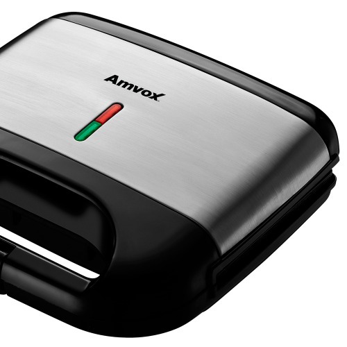 Sanduicheira Grill antiaderente 750 watts inox - AMS 500 Black  110V