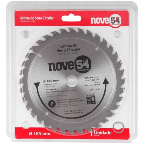 Disco de serra para madeira 185x20 mm 36 dentes Disco de serra para madeira 185x20 mm 36 dentes