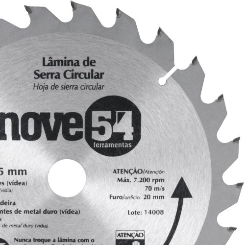 Disco de serra para madeira 185 x 20 mm 24 dentes