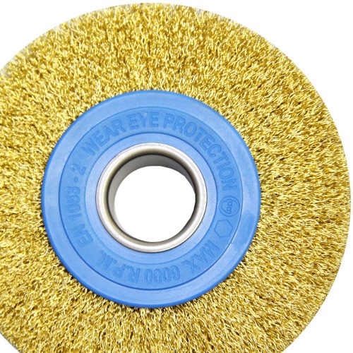 Escova de aço circular ondulada 152,4 x 25,4 mm Escova de aço circular ondulada 152,4 x 25,4 mm