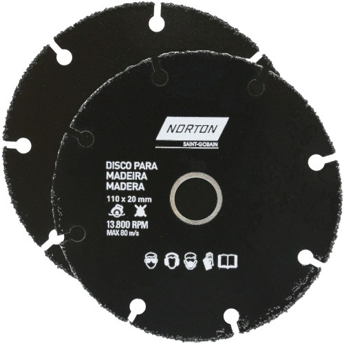 Disco de corte para madeira em tungstênio 110 x 20 mm Disco de corte para madeira em tungstênio 110 x 20 mm