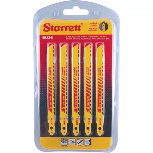 Lmina para serra tico tico 50 mm 6 dentes com 5 peas - BU36