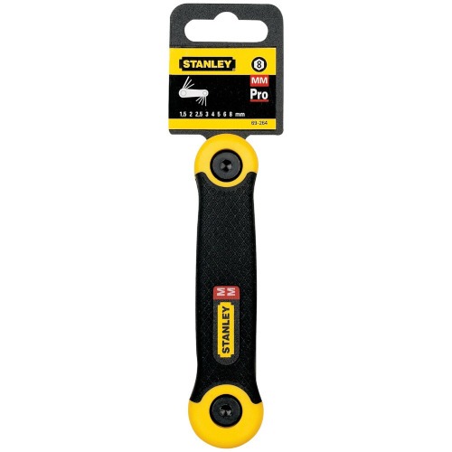 Jogo de chave allen tipo canivete 1,5 a 8 mm com 8 pe�as