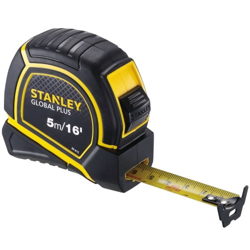 Trena com fita de aço 19 mm x 5 m com trava - GLOBAL PLUS Trena com fita de aço 19 mm x 5 m com trava - GLOBAL PLUS