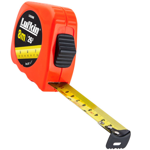 Trena com fita de aço 25,4 mm x 8 m com trava  Trena com fita de aço 25,4 mm x 8 m com trava