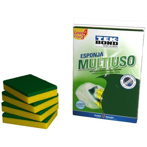 Esponja multiuso limpeza econômica dupla face 4 peças