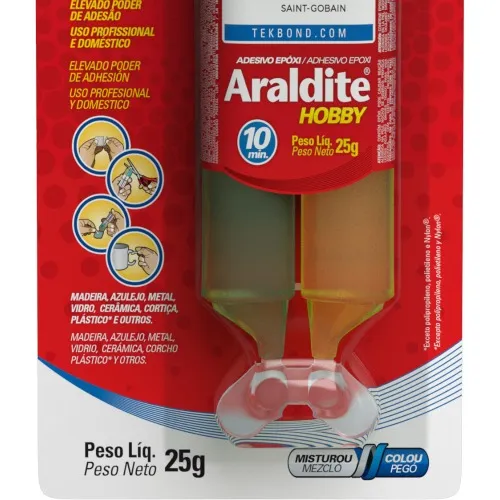 Cola epóxi Araldite hobby seringa 25 g