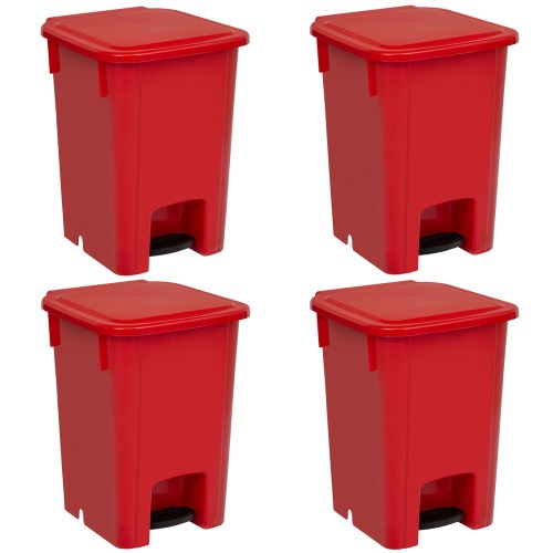 Cesto coletor de lixo 15L com pedal 4 peas - MVCP15
