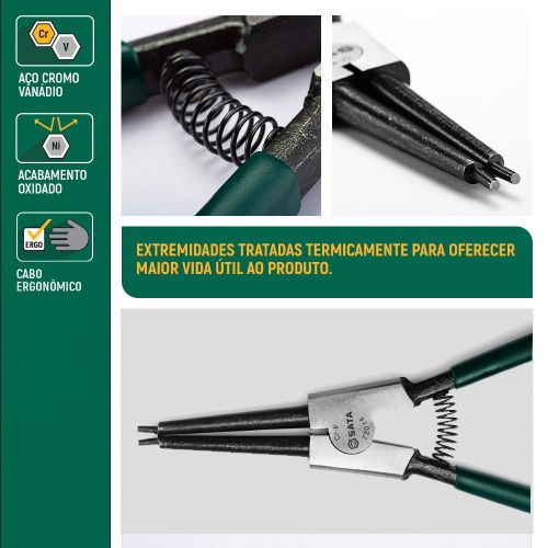 Alicate para anéis externo bico reto 7 Alicate para anéis externo bico reto 7