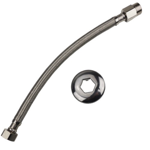 Engate flexvel 40 cm com malha de inox 1/2