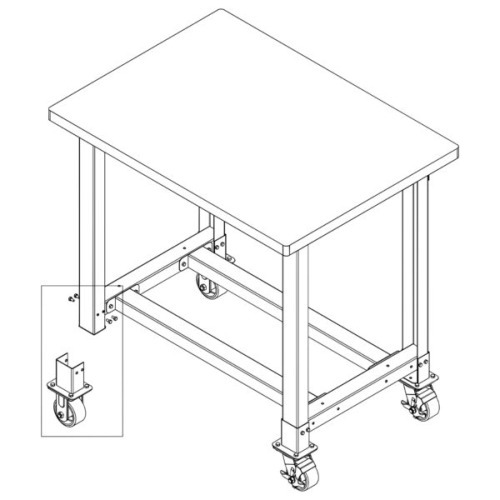 Jogo de rod�zios para bancada 4