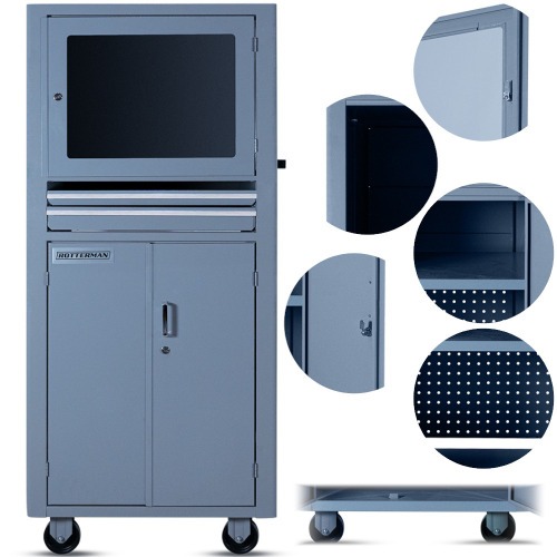 Rack fechado para computador com visor de acrlico - RLL-29 