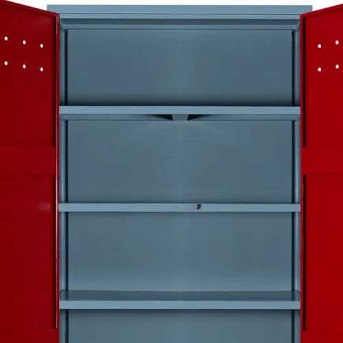 Armário para ferramentas com 4 prateleiras e 2 portas vermelho - RLL-110