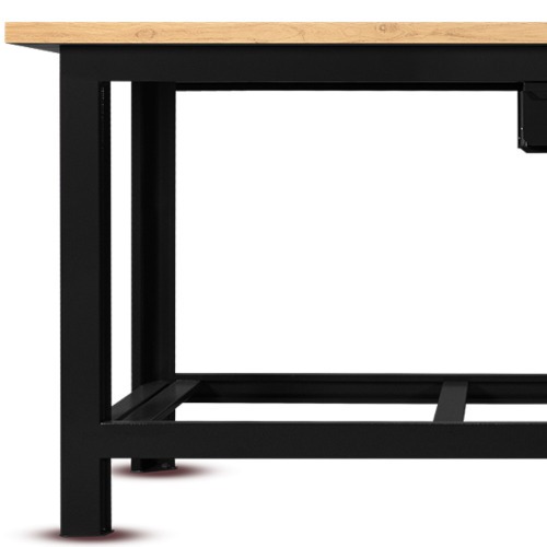 Bancada aberta 1500 x 600 mm com 1 gaveta tampo de madeira pinus - RLL-200 Bancada aberta 1500 x 600 mm com 1 gaveta tampo de madeira pinus - RLL-200