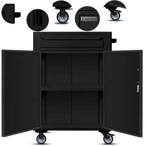 Carrinho para ferramentas fechado com 1 gaveta - RLL-304P - Rotterman