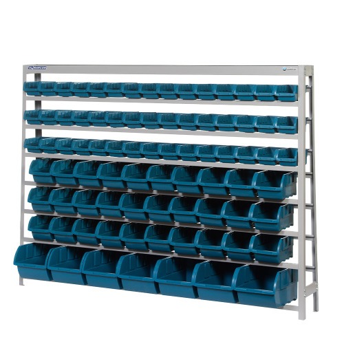 Estante metálica com 82 gavetas azuis nrs 3 / 5 e 7- EP82A Estante metálica com 82 gavetas azuis nrs 3 / 5 e 7- EP82A