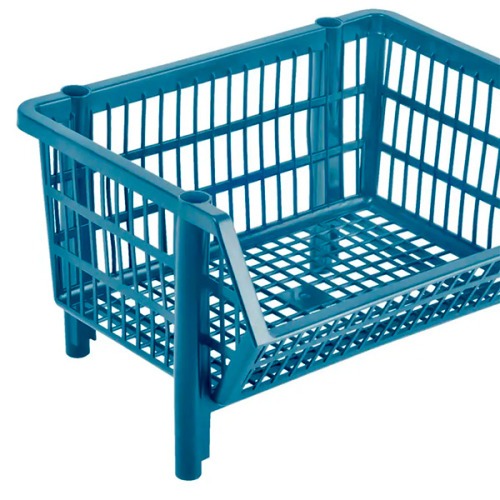 Cesto expositor plstico empilhvel pequeno 24 x 44 x 34 cm - COPAZ