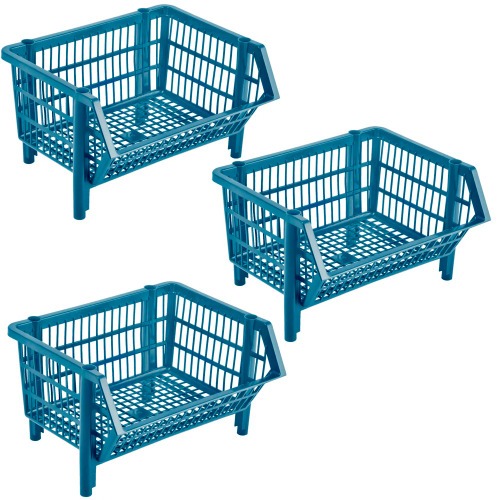 Cesto expositor plstico empilhvel 24 x 44 x 34 cm COPAZ 3 Peas