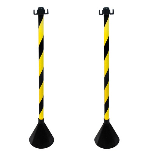 Pedestal para corrente de sinalizao 95 cm zebrado 2 peas - WPS1932