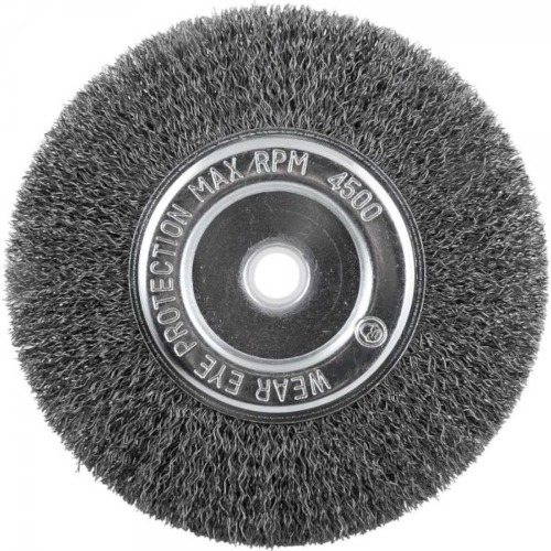 Escova de aço circular ondulada de 6 x 1/2 x 5/8 Escova de aço circular ondulada de 6 x 1/2 x 5/8