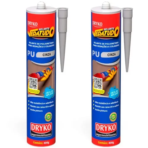 Kit 2 Adesivo selante PU cartucho 400 ml - VEDATUDO