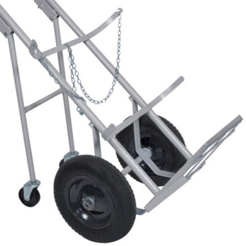 Carro para transporte de oxigênio e acetileno para 2 cilindros roda pneumática - TM-90 Carro para transporte de oxigênio e acetileno para 2 cilindros roda pneumática - TM-90