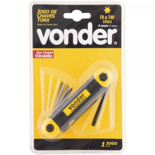 Jogo de chave hexalobular em armao T9 a T40 com 8 peas - 35.73.209.040