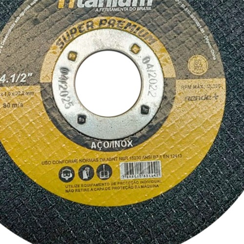 Kit 100 Discos de corte fino para metal e inox 4.1/2