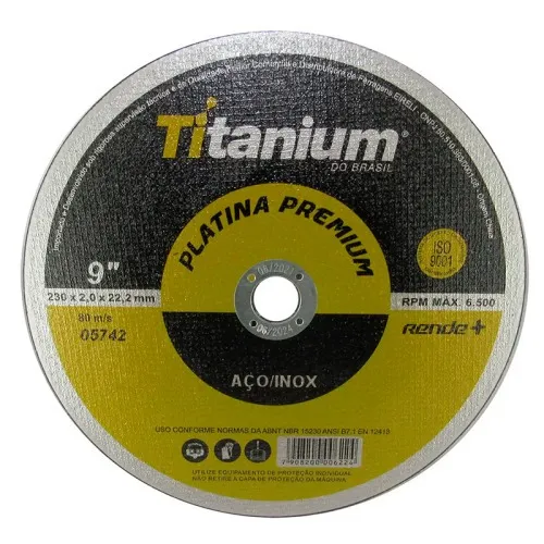 Disco de corte fino para metal e inox 9