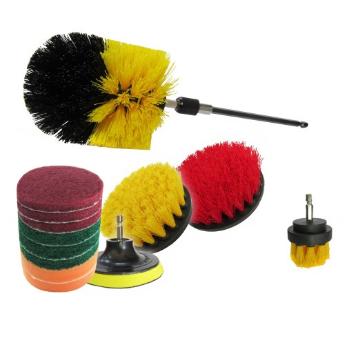 Jogo de escovas rotativas para furadeira e parafusadeira com 14 pe�as