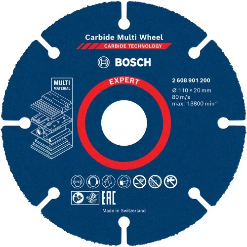 Disco de corte para madeira em tungstênio 110 x 20 mm - Carbide Multi Wheel