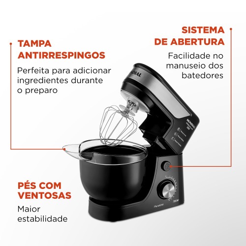 Batedeira planetária 700 watts com 12 velocidades Premium -  BP-01P-B  110V Batedeira planetária 700 watts com 12 velocidades Premium -  BP-01P-B  110V