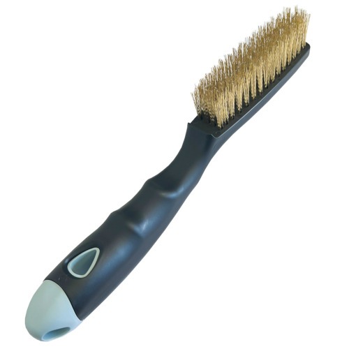 Escova manual de aço 4 fileiras cabo de plástico - 0.2024 Escova manual de aço 4 fileiras cabo de plástico - 0.2024